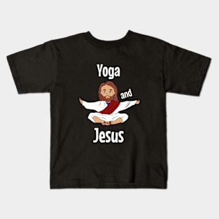 Yoga and jesus Kids T-Shirt